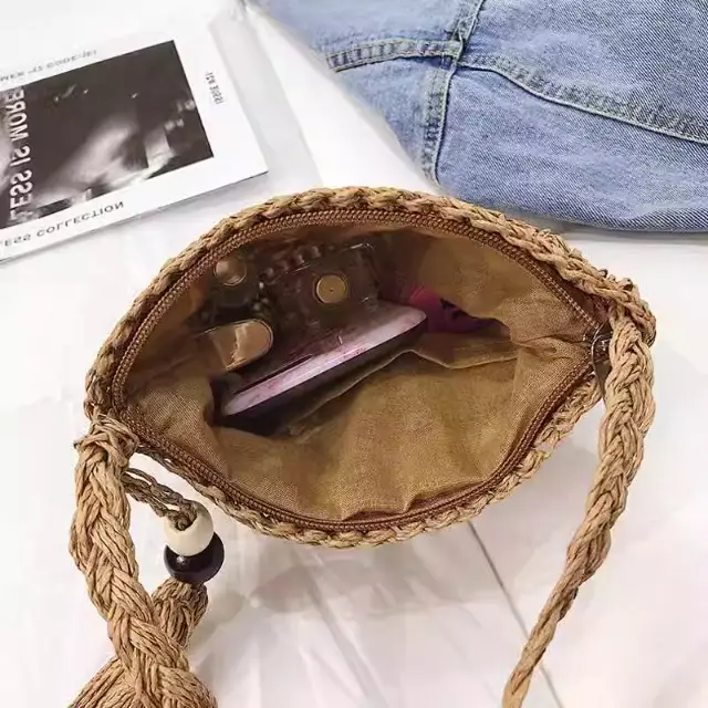 Hand-Woven Straw Crossbody Bag for Women — feature 8