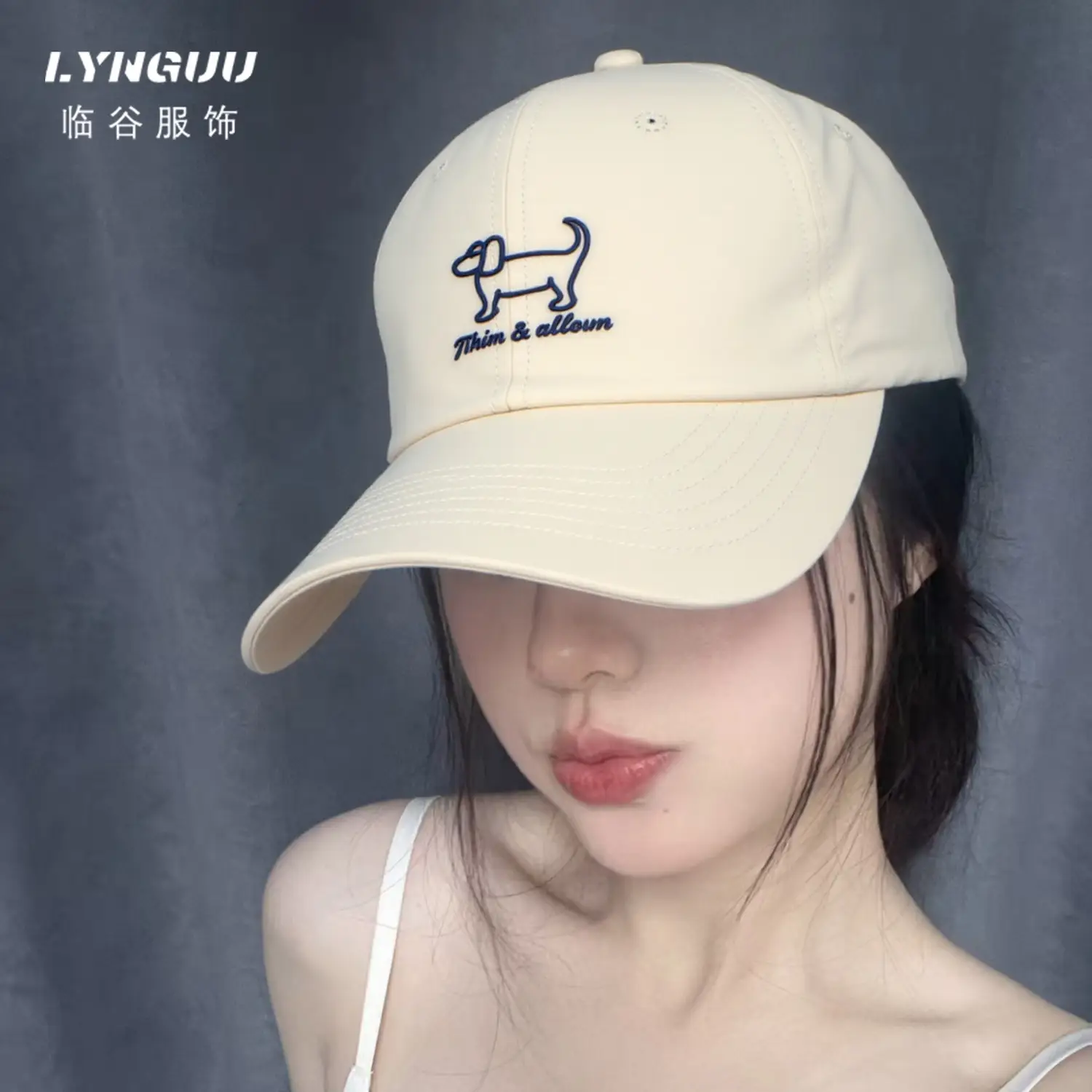 Pink Embroidered Women's Baseball Cap - Image 9