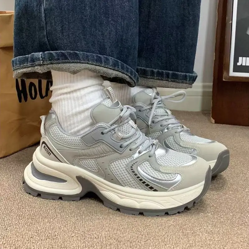 Spring 2025 New Foot Shown Small Mesh sneaker All-match Torre Shoes Women's Casual Breathable Internet Celebrity Running Shoes - Image 3