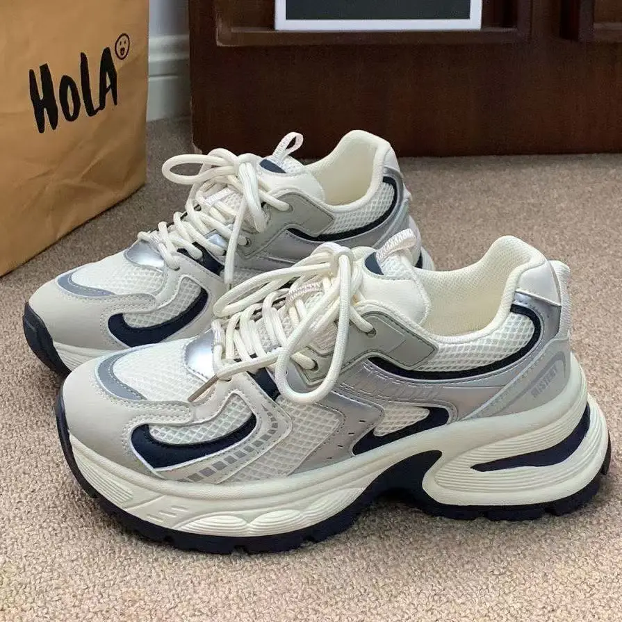 Spring 2025 New Foot Shown Small Mesh sneaker All-match Torre Shoes Women's Casual Breathable Internet Celebrity Running Shoes - Image 4