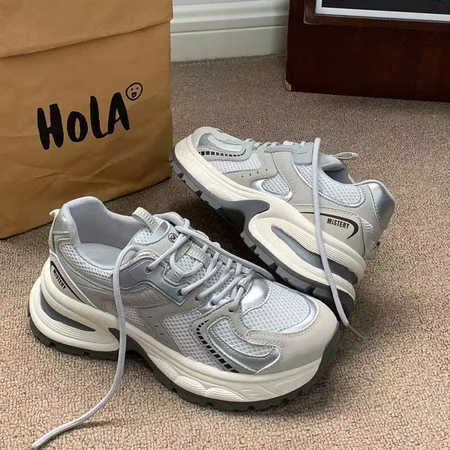 Spring 2025 New Foot Shown Small Mesh sneaker All-match Torre Shoes Women's Casual Breathable Internet Celebrity Running Shoes - Image 5