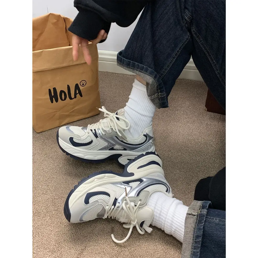 Spring 2025 New Foot Shown Small Mesh sneaker All-match Torre Shoes Women's Casual Breathable Internet Celebrity Running Shoes — feature 12
