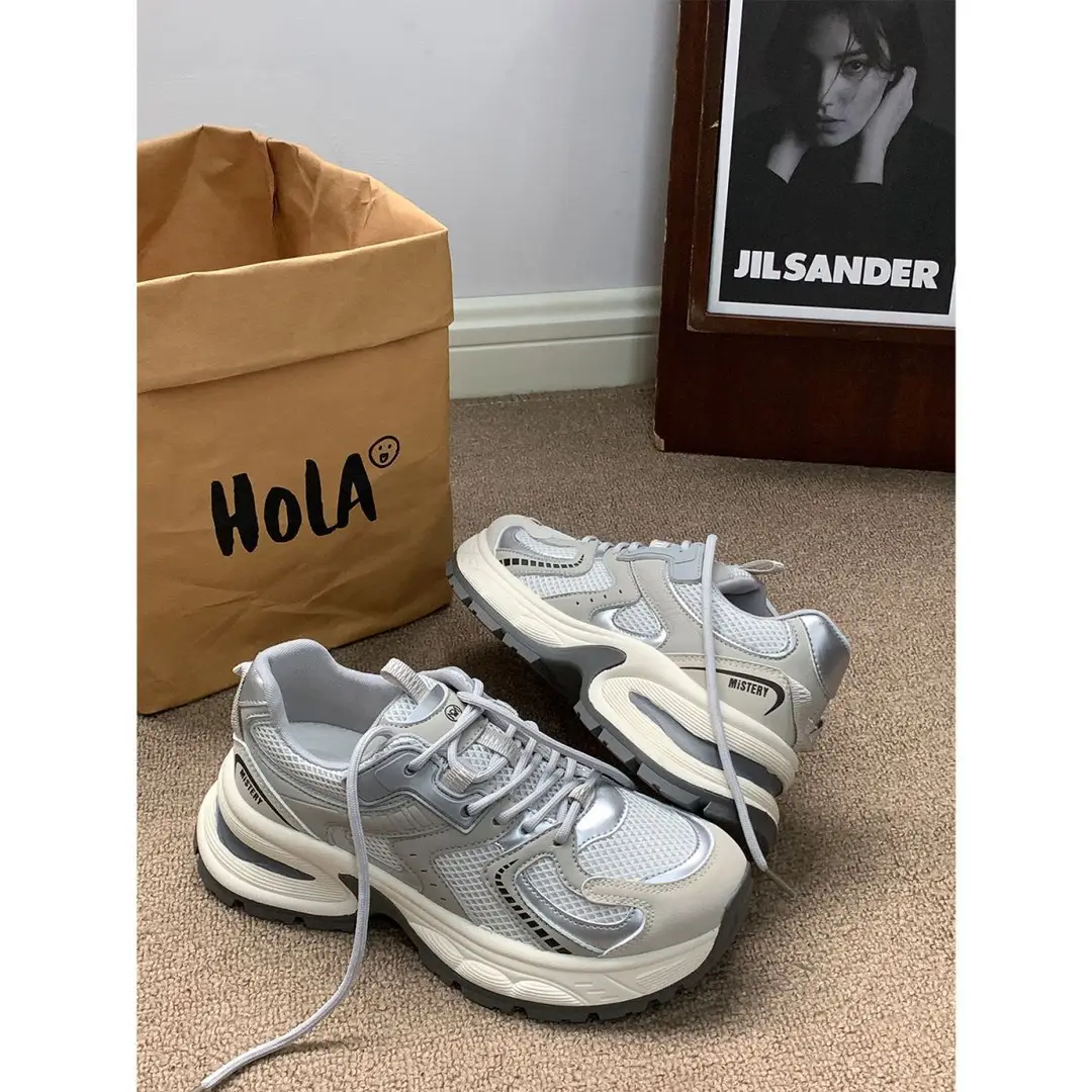 Spring 2025 New Foot Shown Small Mesh sneaker All-match Torre Shoes Women's Casual Breathable Internet Celebrity Running Shoes — feature 3