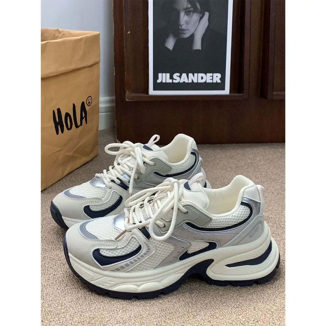 Spring 2025 New Foot Shown Small Mesh sneaker All-match Torre Shoes Women's Casual Breathable Internet Celebrity Running Shoes — feature 5