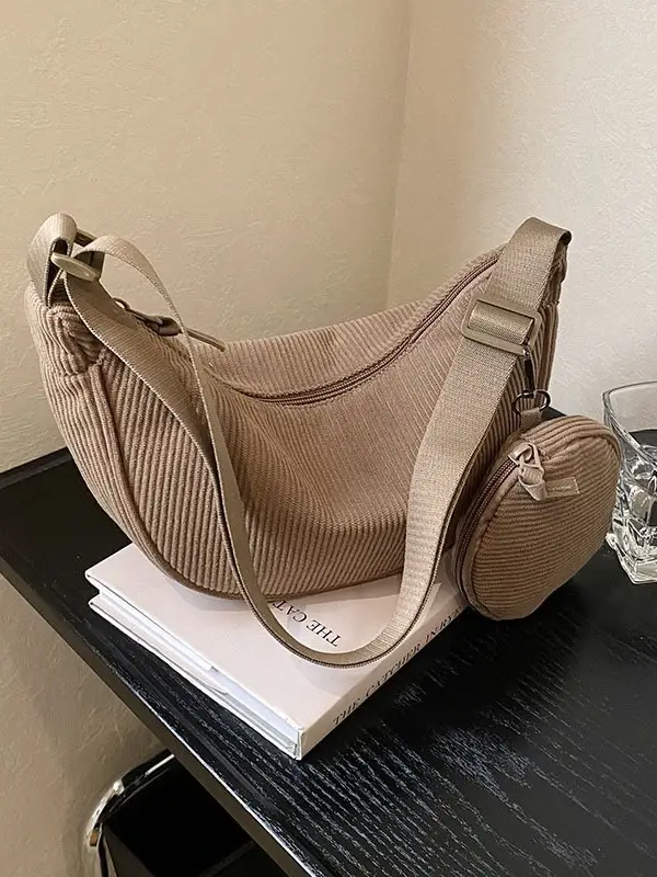 Crossbody Bag for Women Brown Mesh Shoulder Messenger - Image 7