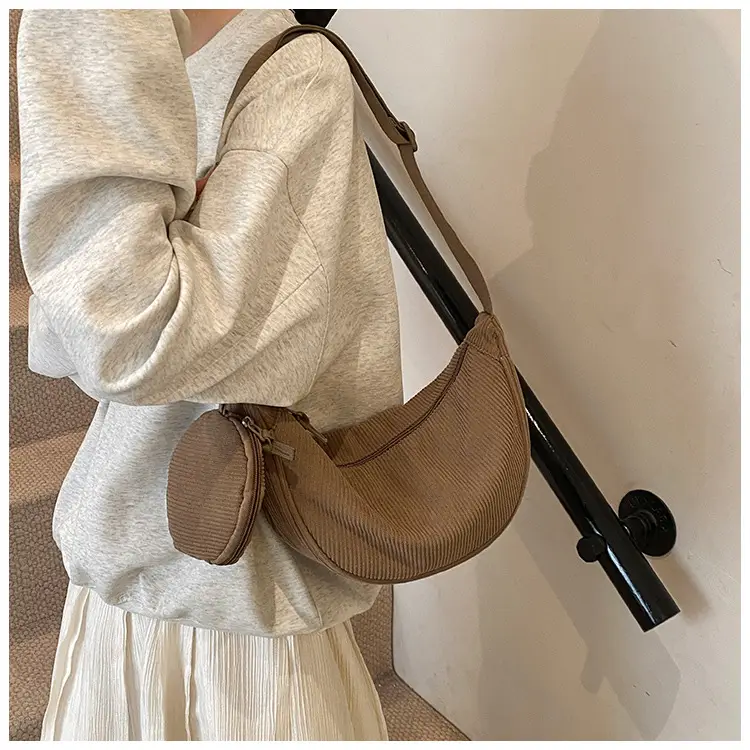 Crossbody Bag for Women Brown Mesh Shoulder Messenger — feature 22