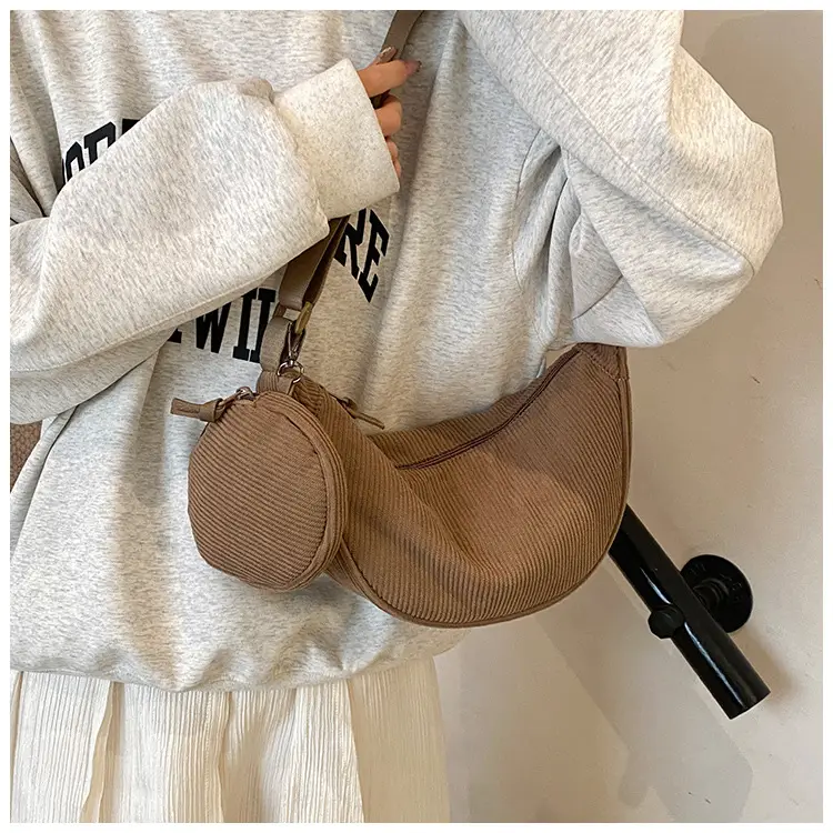 Crossbody Bag for Women Brown Mesh Shoulder Messenger — feature 23