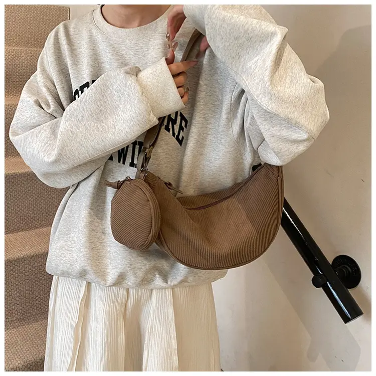 Crossbody Bag for Women Brown Mesh Shoulder Messenger — feature 24
