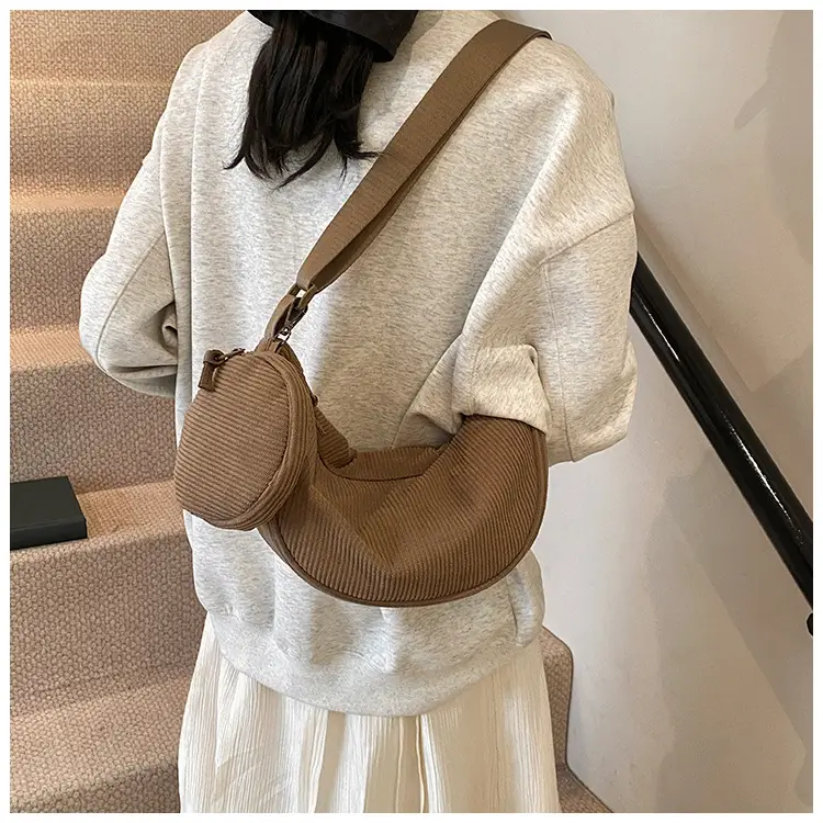 Crossbody Bag for Women Brown Mesh Shoulder Messenger — feature 25