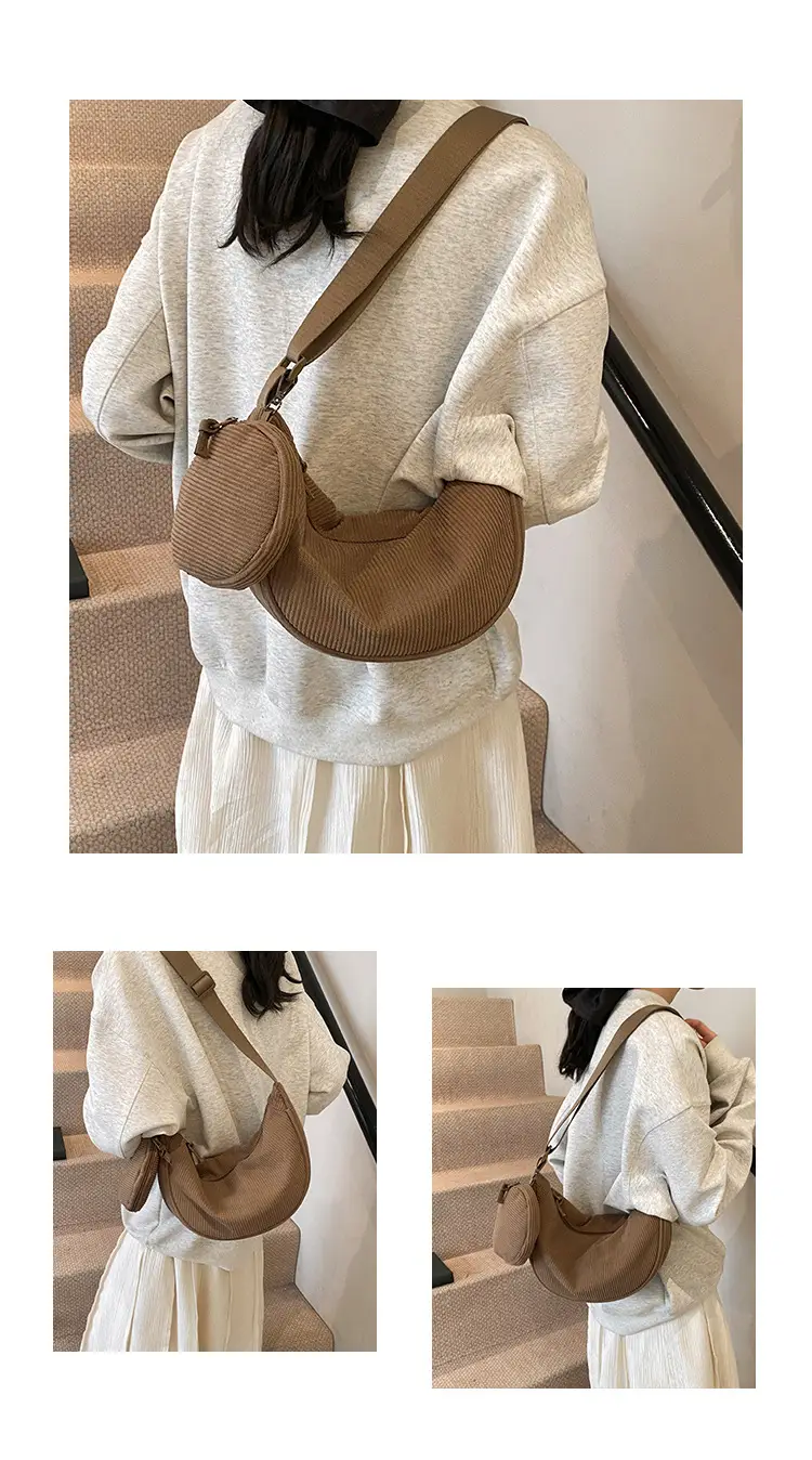 Crossbody Bag for Women Brown Mesh Shoulder Messenger — feature 6
