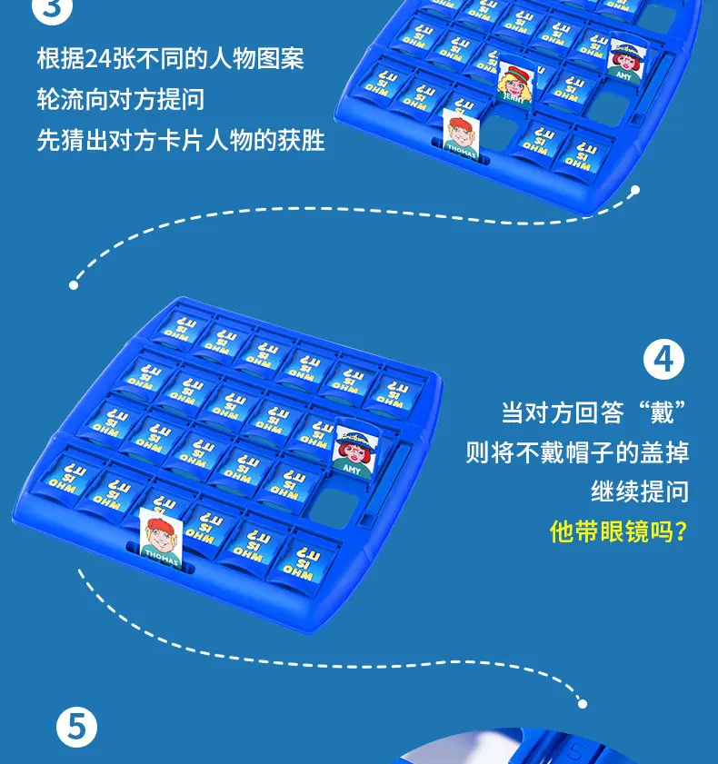 Guess Who I Am Interactive Thinking Logic Training Toy Double Battle Card Board Game Children's puzzle — feature 5