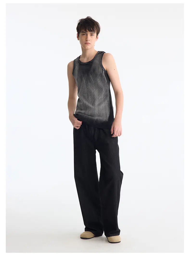 2021M Unf Cow Leather Jeans Dark Blue Loose Straight — feature 29