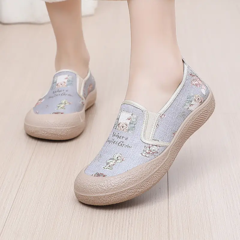 Women's Floral Slip-On Canvas Shoes Spring 2025 - Image 5