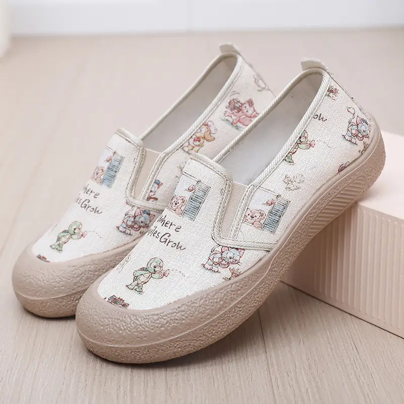 Women's Floral Slip-On Canvas Shoes Spring 2025 - Image 3