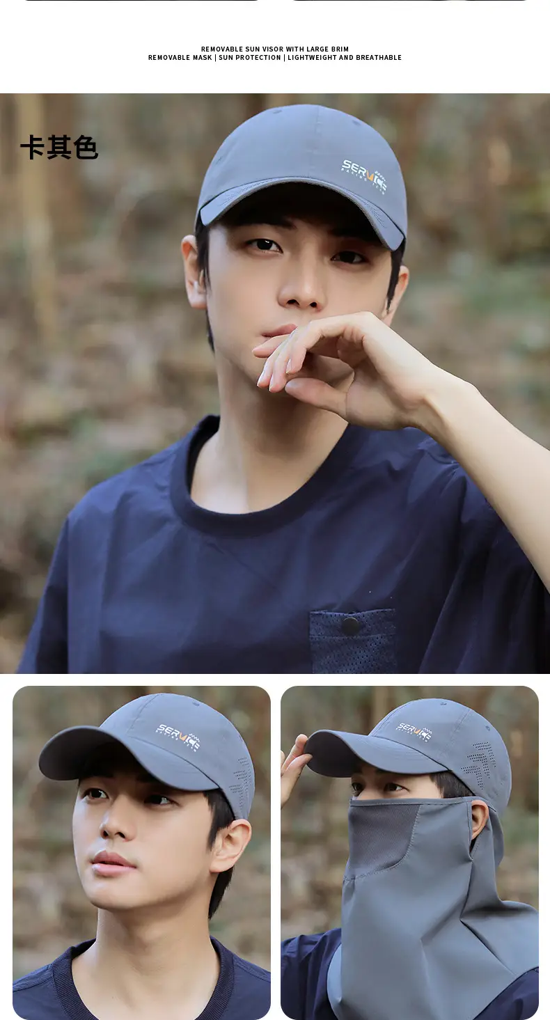 Men's Black Baseball Cap with Joker Letter Design — feature 11