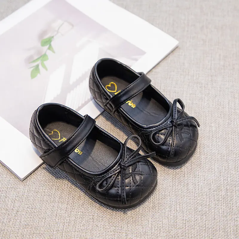 Women's Bow Princess Baby Shoes Small Leather