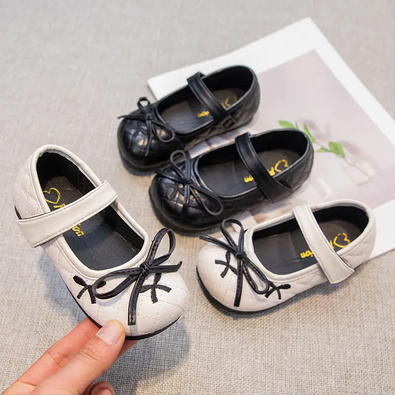 Women's Bow Princess Baby Shoes Small Leather