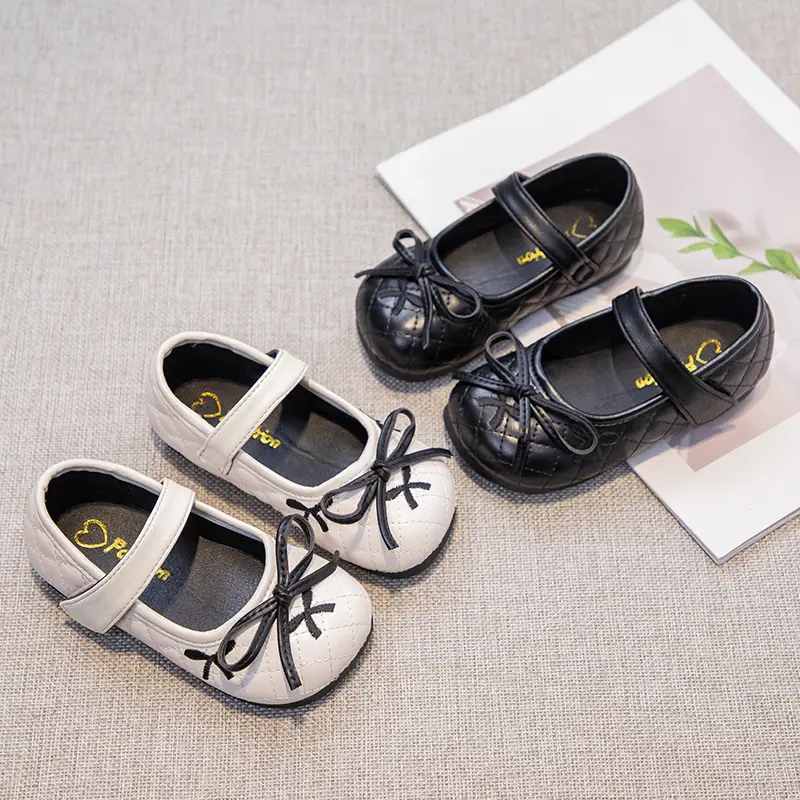Women's Bow Princess Baby Shoes Small Leather