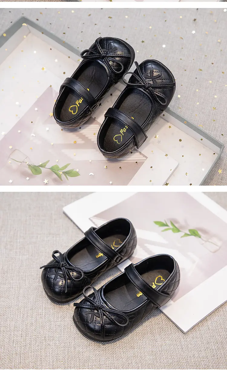 Women's Bow Princess Baby Shoes Small Leather — feature 12