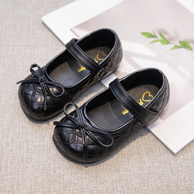 Women's Bow Princess Baby Shoes Small Leather