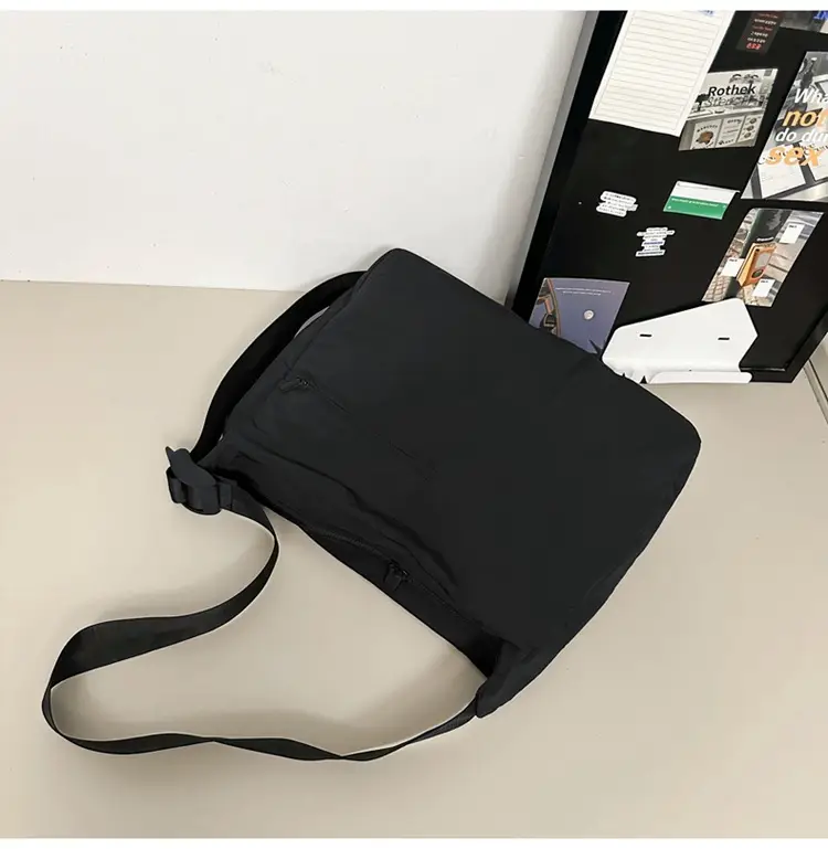 Women's Large Capacity Japanese Luggage Shoulder Bag Black — feature 32