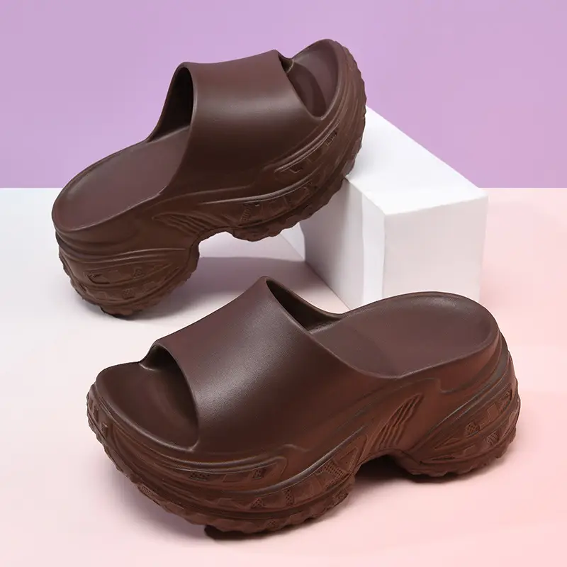 Thick-soled slippers women's outer wear non-slip height-up summer sandals EVA wear-resistant non-smelly feet fish mouth high-grade sandals - Image 6