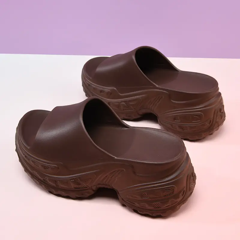 Thick-soled slippers women's outer wear non-slip height-up summer sandals EVA wear-resistant non-smelly feet fish mouth high-grade sandals - Image 3