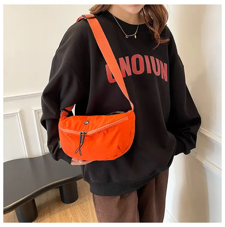 Orange Faux Leather Shoulder Crossbody Bag for Women — feature 16