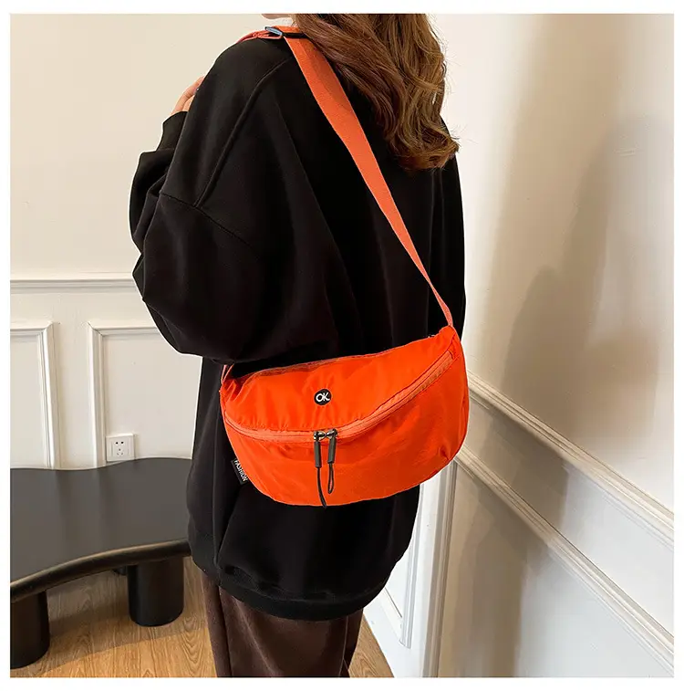 Orange Faux Leather Shoulder Crossbody Bag for Women — feature 18