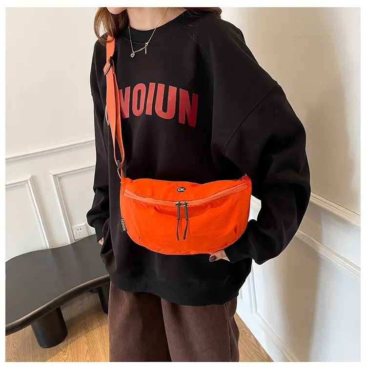 Orange Faux Leather Shoulder Crossbody Bag for Women — feature 19
