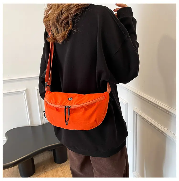 Orange Faux Leather Shoulder Crossbody Bag for Women — feature 22