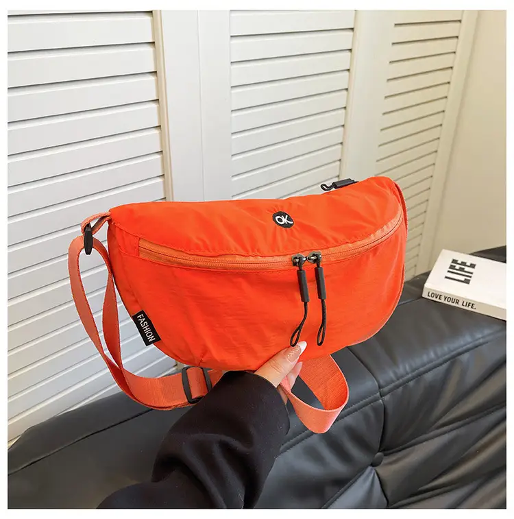 Orange Faux Leather Shoulder Crossbody Bag for Women — feature 38