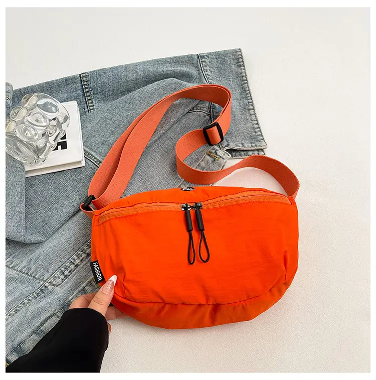 Orange Faux Leather Shoulder Crossbody Bag for Women — feature 39