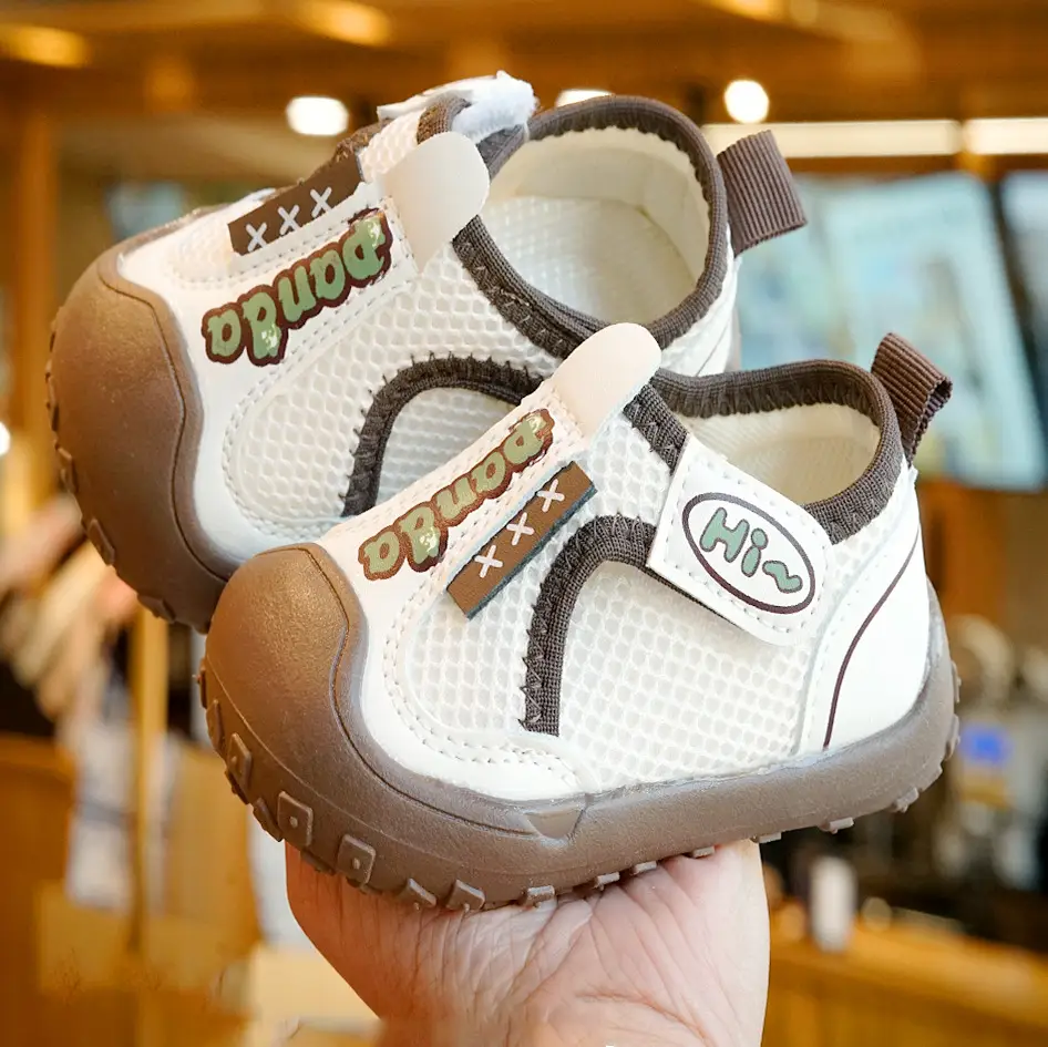 Baby Sneakers Spring Fall New Beginner 1-2Yrs Soft Sole Non Slip Mesh
