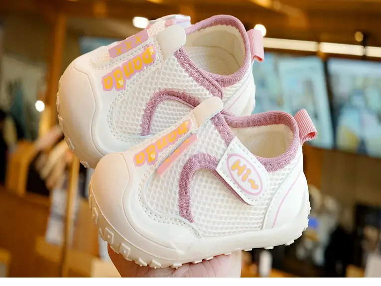Baby Sneakers Spring Fall New Beginner 1-2Yrs Soft Sole Non Slip Mesh — feature 7