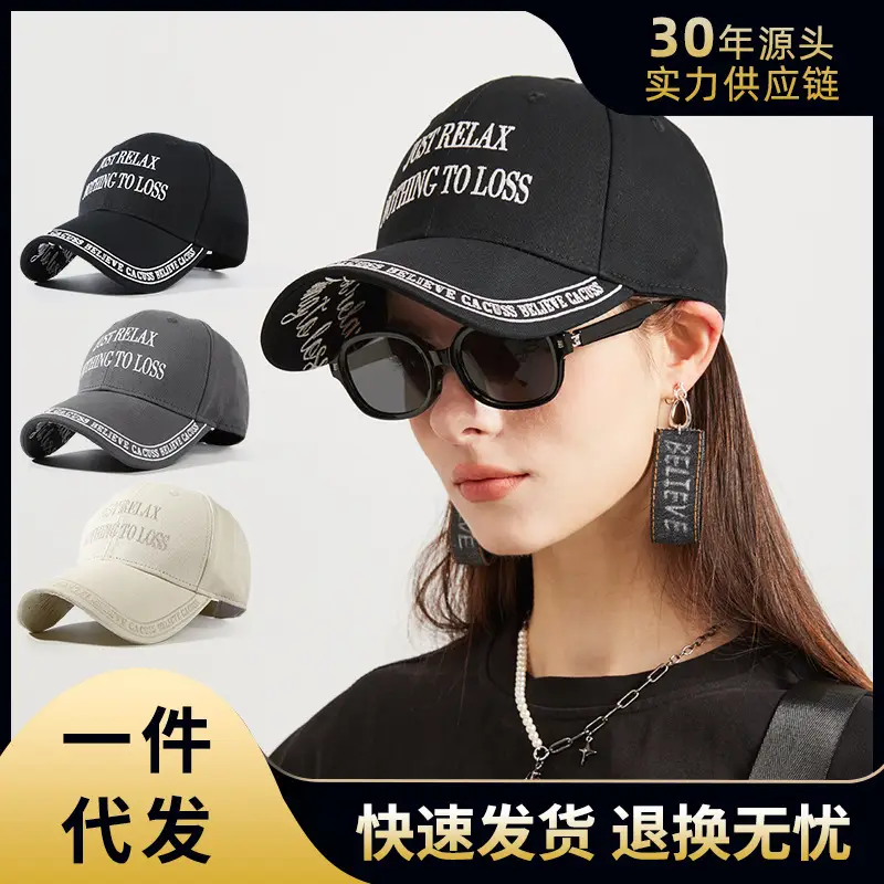 Men Korean Style Baseball Cap with Embroidered Design - Image 3