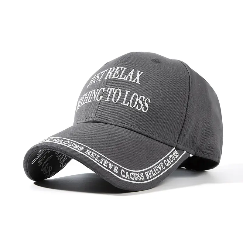 Men Korean Style Baseball Cap with Embroidered Design - Image 2