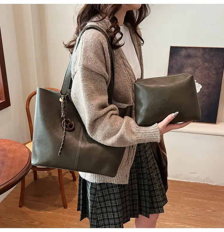 Brown Leather Cross-Border Tote Bag for Women 2026 — feature 17