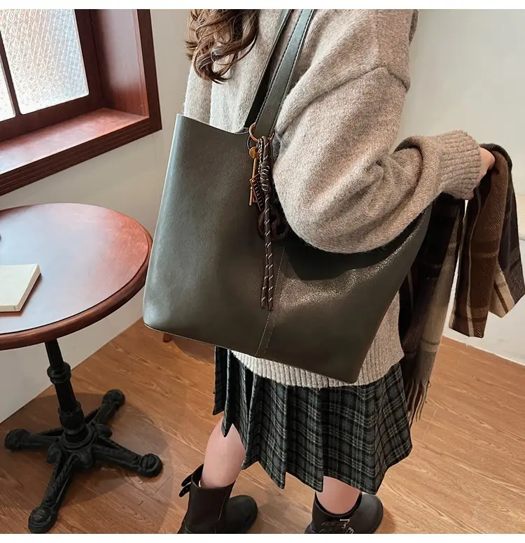 Brown Leather Cross-Border Tote Bag for Women 2026 — feature 22