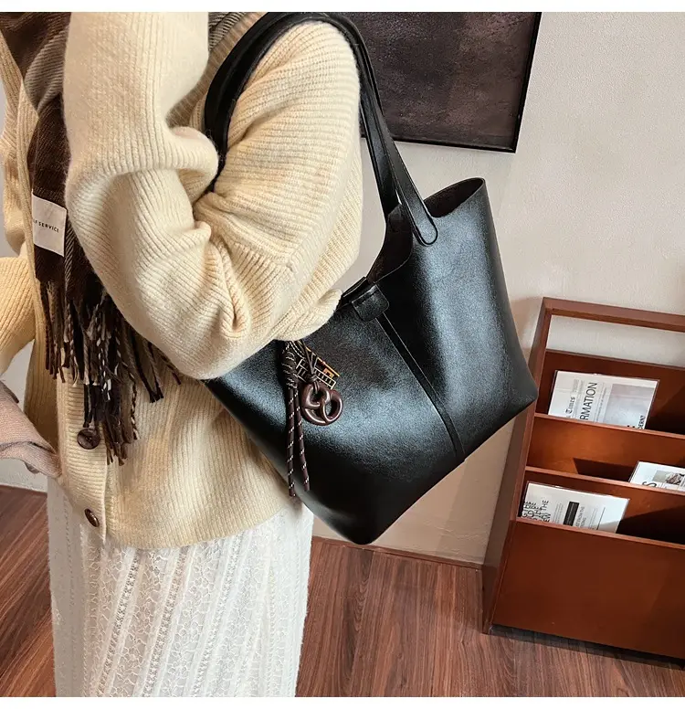 Brown Leather Cross-Border Tote Bag for Women 2026 — feature 25