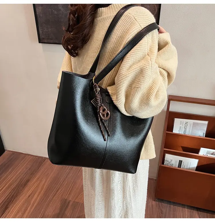 Brown Leather Cross-Border Tote Bag for Women 2026 — feature 27