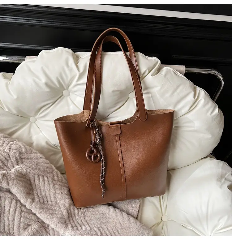 Brown Leather Cross-Border Tote Bag for Women 2026 — feature 33