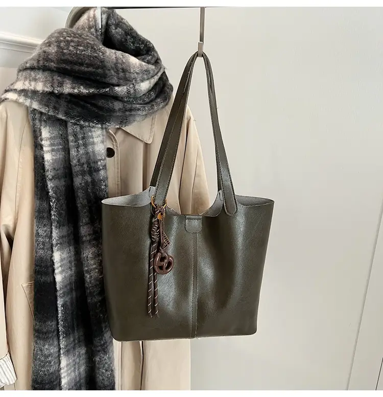 Brown Leather Cross-Border Tote Bag for Women 2026 — feature 36