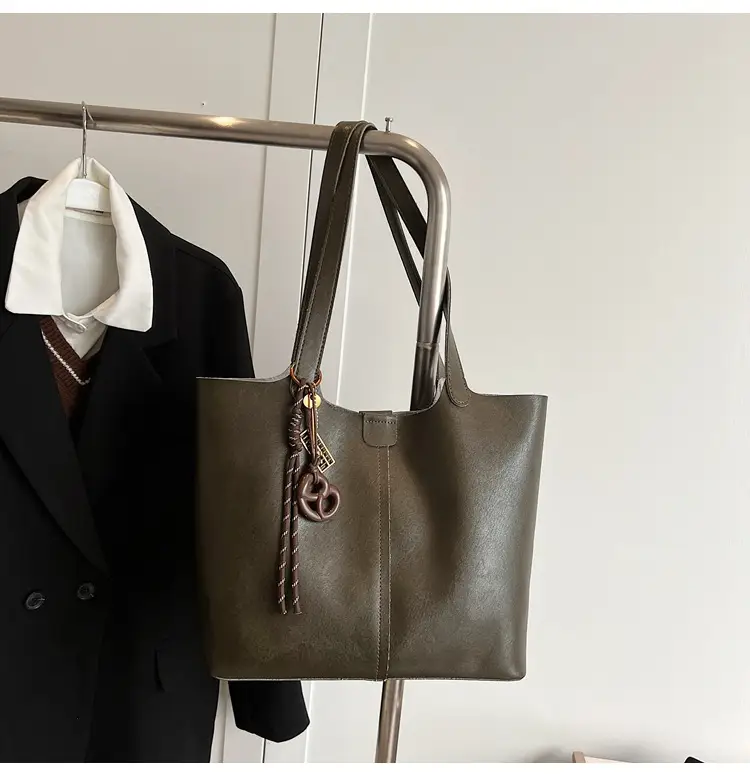 Brown Leather Cross-Border Tote Bag for Women 2026 — feature 38