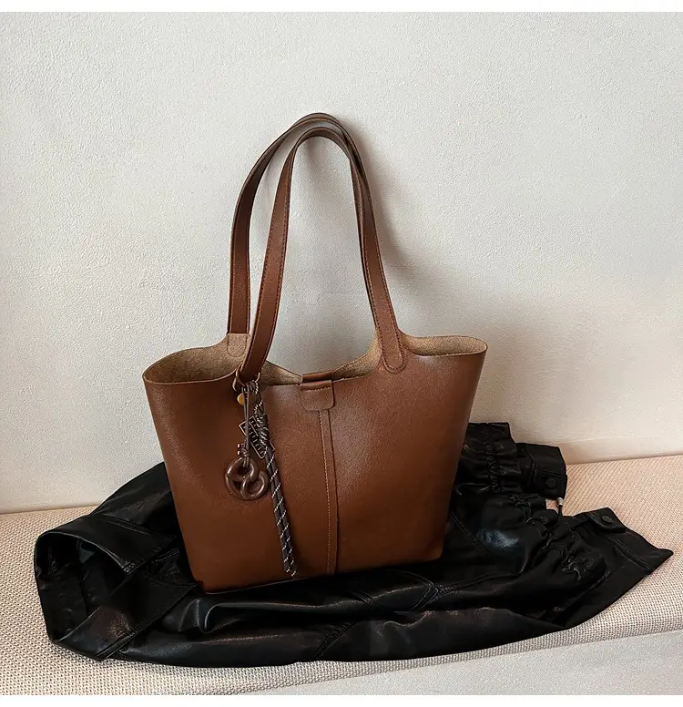 Brown Leather Cross-Border Tote Bag for Women 2026 — feature 45