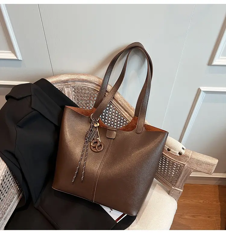 Brown Leather Cross-Border Tote Bag for Women 2026 — feature 49
