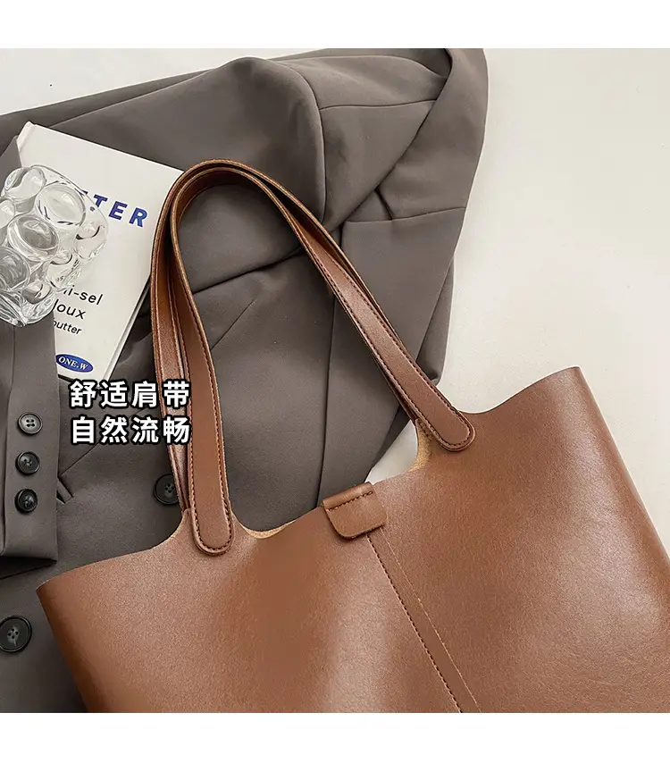 Brown Leather Cross-Border Tote Bag for Women 2026 — feature 6