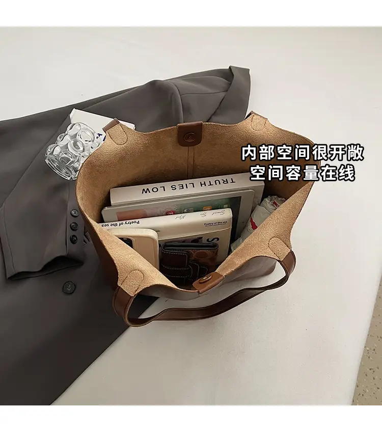 Brown Leather Cross-Border Tote Bag for Women 2026 — feature 7