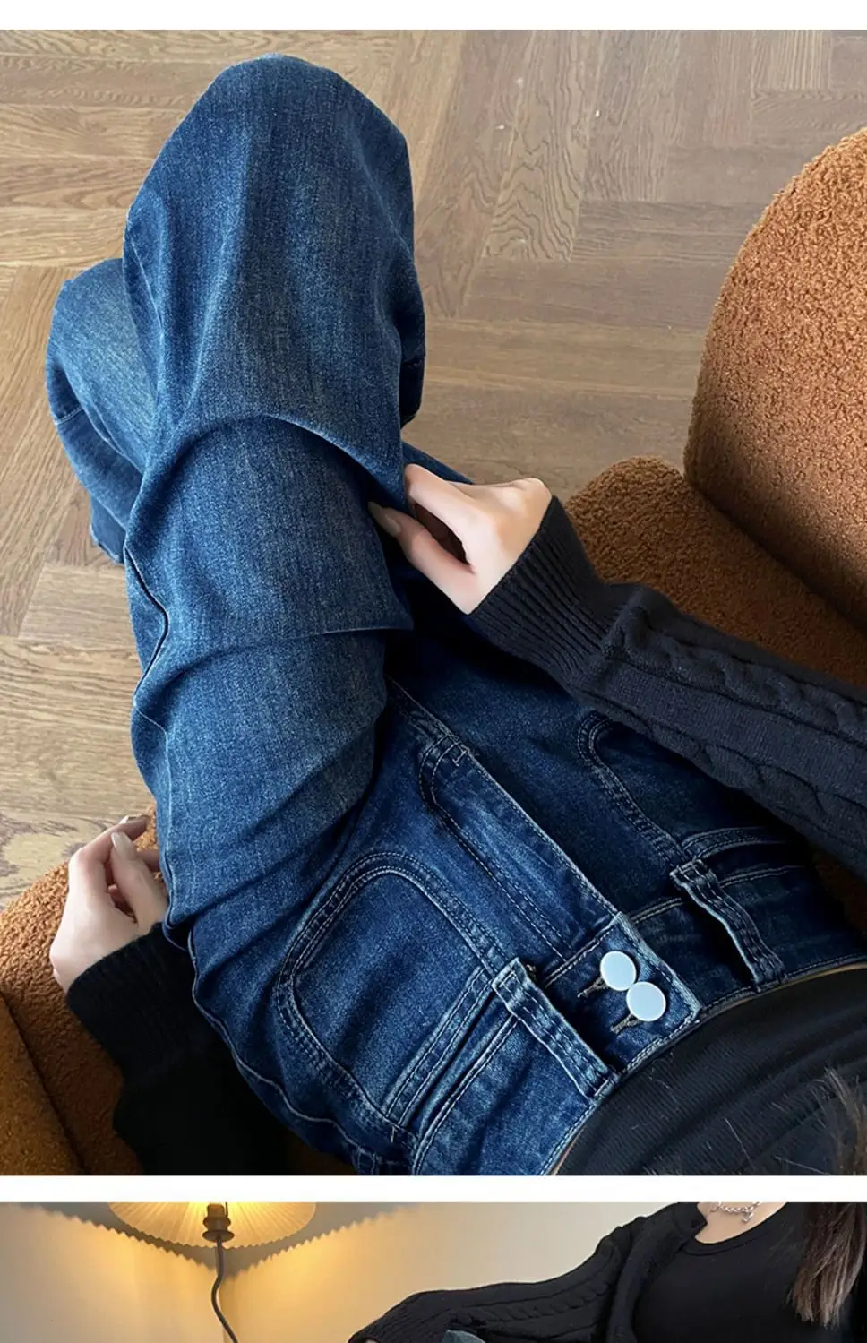 Wide Leg Jeans Dark Blue 2025 Women — feature 12