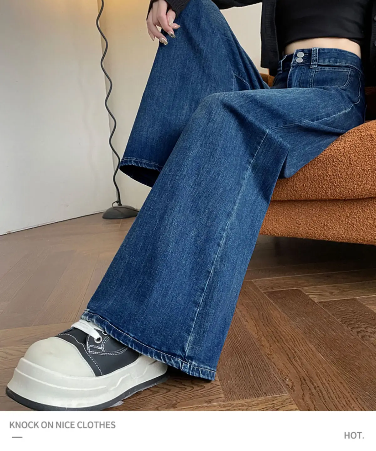 Wide Leg Jeans Dark Blue 2025 Women — feature 13